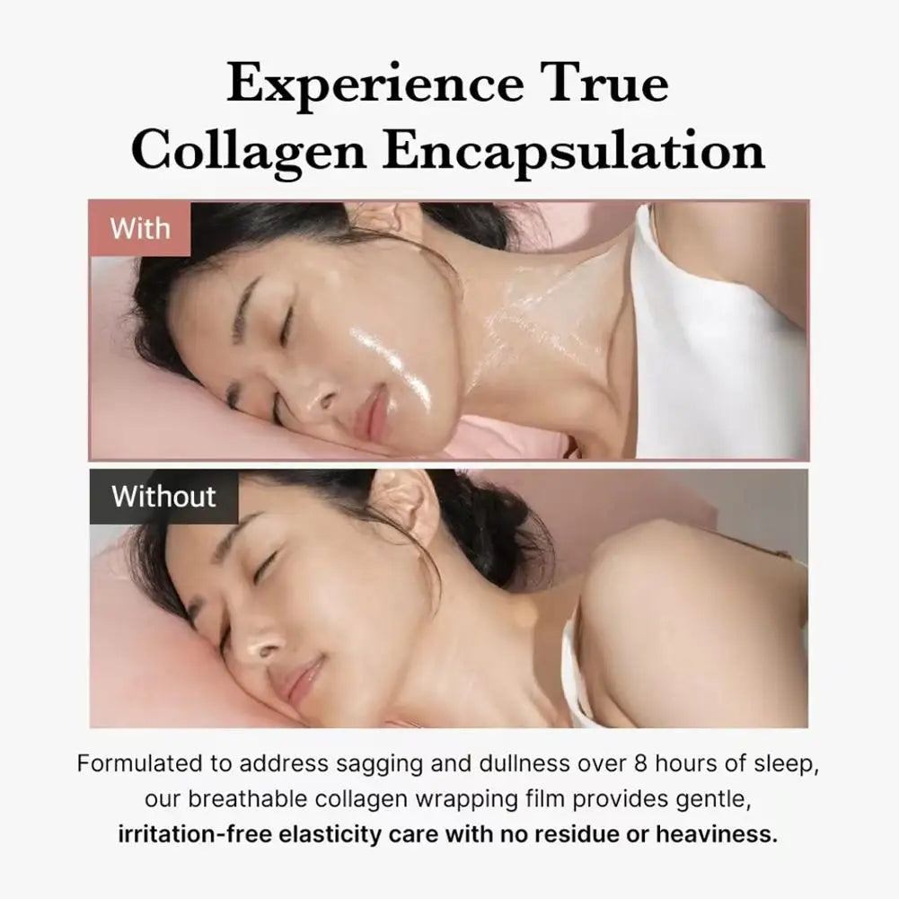 Collagen Overnight Wrapping Peel-Off Facial Mask 75ml Korean Night Mask For Deep Hydration Skin Care Repair
