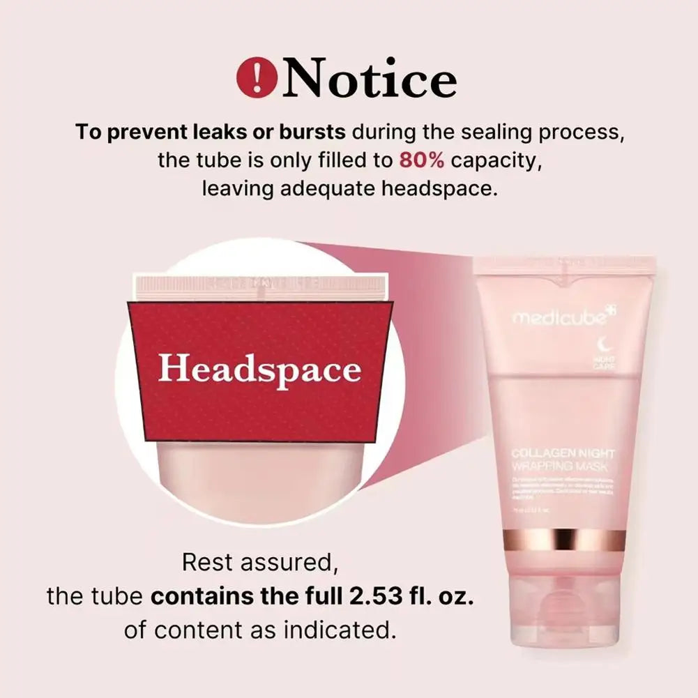 Collagen Overnight Wrapping Peel-Off Facial Mask 75ml Korean Night Mask For Deep Hydration Skin Care Repair